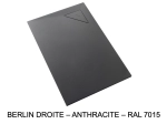 Receveur de douche design, avec évacuation d'eau en angle à 17 x 17 cm, Largeur 100 à 200 x l. 70 à 100 cm, anti glissant, fabrication sur mesure au cm, LIVRAISON OFFERTE